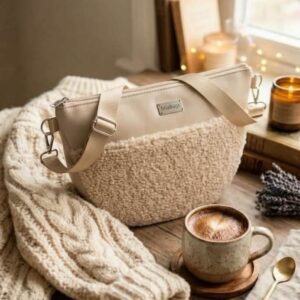 Bézs Teddy Crossbody