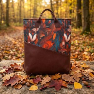 Burgundi mintás Miabags hátizsák